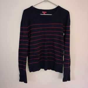 Navy and red striped sweater